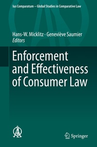 Enlarge image Cover: Enforcement and Effectiveness of Consumer Law - Springer