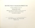 Cover: Manuale Calligraphicum - RIT Cary Graphic Arts Press
