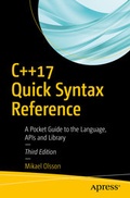 Cover: C++17 Quick Syntax Reference - Apress
