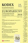 Cover: KODEX EU-Verfassungsrecht (Europarecht) 2018 - LexisNexis Verlag ARD ORAC GmbH