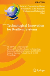 Enlarge image Cover: Technological Innovation for Resilient Systems - Springer