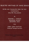 Cover: Selected Writings of Hans Denck - Pickwick Publications