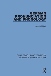 Enlarge image Cover: German Pronunciation and Phonology - Routledge