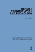 Cover: German Pronunciation and Phonology - Routledge