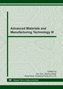 Cover: Advanced Materials and Manufacturing Technology III - Trans Tech Publications Ltd