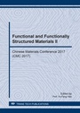 Cover: Functional and Functionally Structured Materials II - Trans Tech Publications Ltd