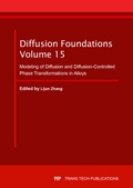 Cover: Diffusion Foundations Vol. 15 - Trans Tech Publications Ltd