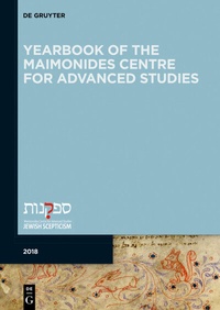 Abbildung von: Yearbook of the Maimonides Centre for Advanced Studies / Yearbook of the Maimonides Centre for Advanced Studies. 2018 - De Gruyter