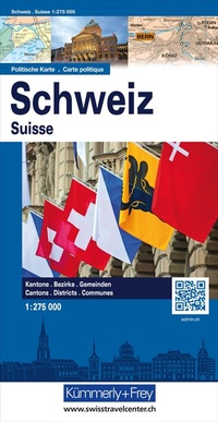 Abbildung von: Kümmerly+Frey Schweiz, Karte politisch 1:275.000 - Hallwag Kümmerly+Frey