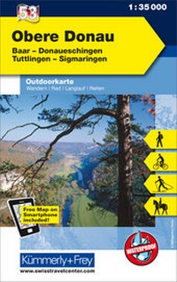 Abbildung von: Kümmerly+Frey Outdoorkarte Deutschland 53 Obere Donau 1:35.000 - Hallwag Kümmerly+Frey