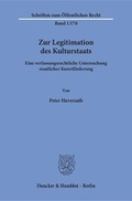 Cover: Zur Legitimation des Kulturstaats. - Duncker & Humblot