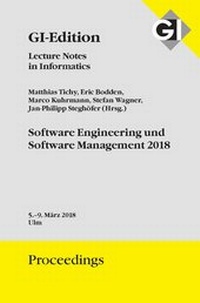Enlarge image Cover: GI Edition Proceedings Band 279 Software Engineering und Software Management 2018 - Köllen