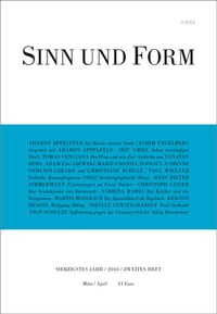 Enlarge image Cover: Sinn und Form 2/2018 - SINN und FORM