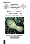 Cover: Stable Isotope Geochemistry - De Gruyter