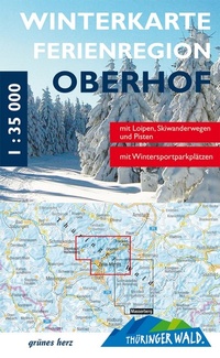 Abbildung von: Winterkarte Ferienregion Oberhof - grünes herz