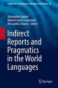 Enlarge image Cover: Indirect Reports and Pragmatics in the World Languages - Springer