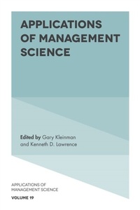 Enlarge image Cover: Applications of Management Science - Emerald Publishing Limited