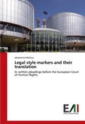 Cover: Legal style markers and their translation - Edizioni Accademiche Italiane