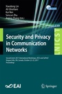 Cover: Security and Privacy in Communication Networks - Springer