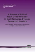 Cover: A Review of Ethical Issue Considerations in the Information Systems Research Literature - now publishers Inc