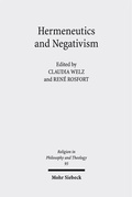 Cover: Hermeneutics and Negativism - Mohr Siebeck