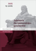 Cover: Jahrbuch f&uuml;r Universit&auml;tsgeschichte 19 (2016) - Franz Steiner Verlag