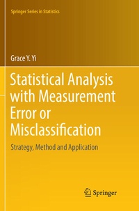Enlarge image Cover: Statistical Analysis with Measurement Error or Misclassification - Springer