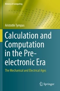 Cover: Calculation and Computation in the Pre-electronic Era - Springer