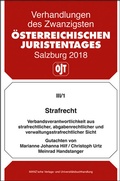 Cover: Strafrecht Verbandsverantwortlichkeit Gutachten - Manz