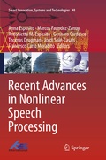 Cover: Recent Advances in Nonlinear Speech Processing - Springer