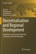 Cover: Decentralisation and Regional Development - Springer