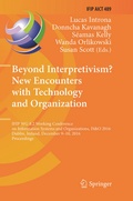 Cover: Beyond Interpretivism? New Encounters with Technology and Organization - Springer