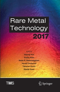 Enlarge image Cover: Rare Metal Technology 2017 - Springer