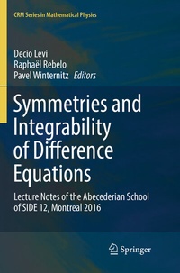 Enlarge image Cover: Symmetries and Integrability of Difference Equations - Springer