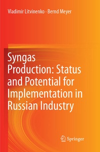 Enlarge image Cover: Syngas Production: Status and Potential for Implementation in Russian Industry - Springer