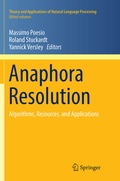 Cover: Anaphora Resolution - Springer