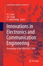 Cover: Innovations in Electronics and Communication Engineering - Springer