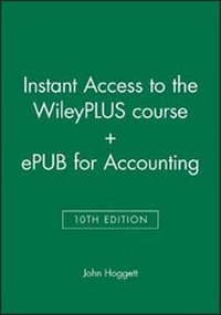Enlarge image Cover: Instant Access to the Wileyplus Course + Epub for Accounting 10e - Wiley