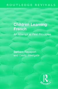 Enlarge image Cover: Children Learning French - Routledge