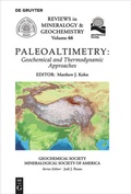 Cover: Paleoaltimetry - De Gruyter