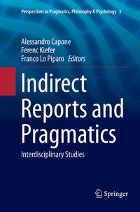 Enlarge image Cover: Indirect Reports and Pragmatics - Springer