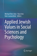 Cover: Applied Jewish Values in Social Sciences and Psychology - Springer