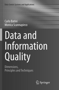 Enlarge image Cover: Data and Information Quality - Springer