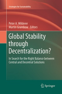 Enlarge image Cover: Global Stability through Decentralization? - Springer