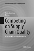 Cover: Competing on Supply Chain Quality - Springer