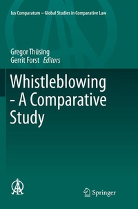 Enlarge image Cover: Whistleblowing - A Comparative Study - Springer