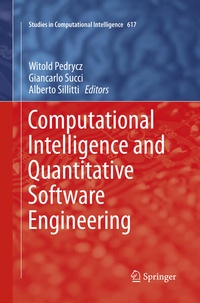 Enlarge image Cover: Computational Intelligence and Quantitative Software Engineering - Springer