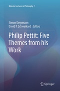 Cover: Philip Pettit: Five Themes from his Work - Springer