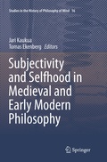Cover: Subjectivity and Selfhood in Medieval and Early Modern Philosophy - Springer