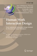 Cover: Human Work Interaction Design: Analysis and Interaction Design Methods for Pervasive and Smart Workplaces - Springer
